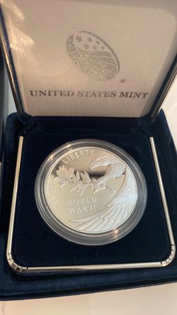 US Mint 1945 World War II 1 Oz Silver Proof Coin