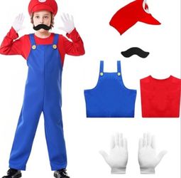 Mario  Bross Costume Boy Size Large