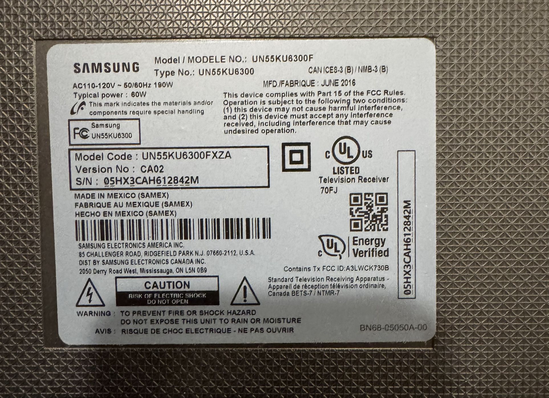 Samsung Smart TV - Broken LED Panel