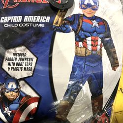 S Marvel Avengers Captain America Boy's Halloween Costume Small 7 8 Dress Up 
