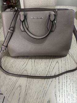 Michael Kors Gray Pebbled Leather Satchel
