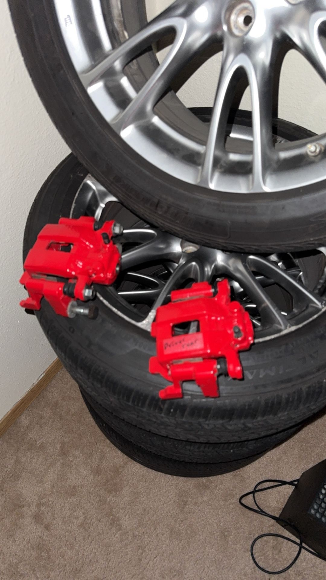 Infiniti G37 Red Powerstop Calipers