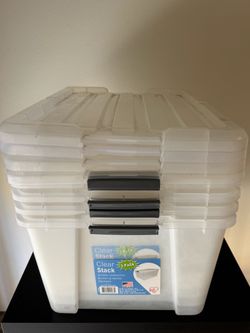 Storage bin, 45 Qt,  4 Pack