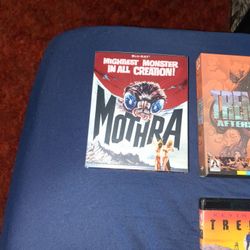 4 Movies Mothra Steelbook Blu Ray, Tremors 2 Aftershocks 4K 2 Disc Limited Edition, Killer Klowns From Outer Space Arrow Video Blu Ray, Tremors 4K