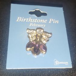 Birthstone Pin/February. $5