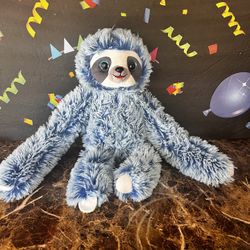 SLOTH!!  ADORABLE BLUE FLUFFY AND WITH LONG  ARMS! LIKE NEW