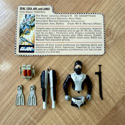 Vintage 1983 GI Joe Hasbro Navy Seal Torpedo Action Figure 100% Complete Wit
