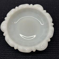 Vintage Anchor Hocking White Milk Glass Trinket Dish / Ashtray / Small Bowl