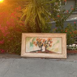 Framed flower Painting By Dorwin 