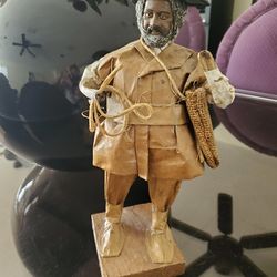 Vintage paper mache fisherman or cowboy decor