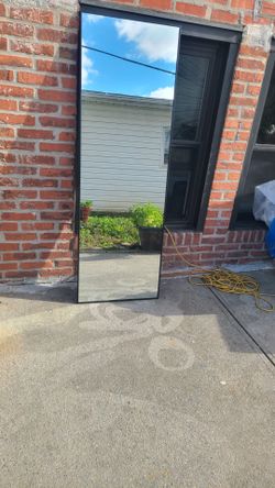 Black Full-Length Standing Mirror