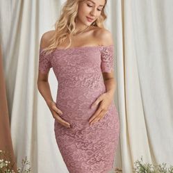 Pink Maternity Dress