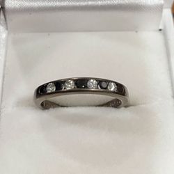 Half Banded Eternity Ring