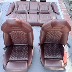 2017 Audi S6 Complete Seat Set – Arras Red Valcona Leather (Diamond Stitch)