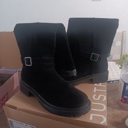 BLACK BOOTS (SUEDE) by JUST FAB