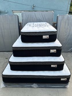 Luxury Elite Queen pillow top mattress 12”     New mattress in a plastic sealed.   We offer same day delivery