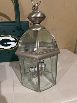 Brushed Nickel Lantern Pendant Light Fixture