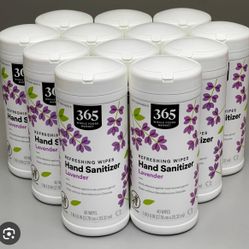 12-Pack 365 Whole Foods Lavender Hand Sanitizing Wipes