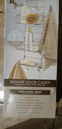 Shower door caddy