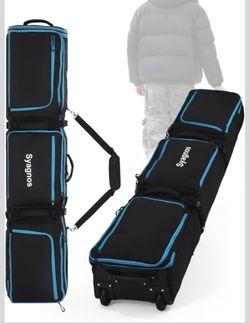 New 10mm Padded Snowboard Bag with Wheel,Extendable Ski Bag for Air Travel Length up to 190cm