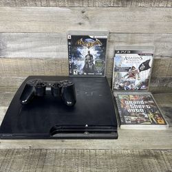 Playstation 3 PS3 Bundle Video Games GTA 4, Assasins Creed 4 Black Flag, and Batman  Arkham Asylum.l