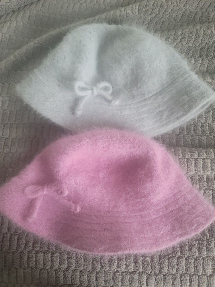 Pink And Gray Hat Women's