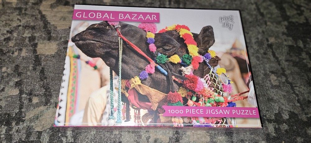 GLOBAL BAZAAR Decorated CAMEL 1000pc Puzzle 26"x19" Brand New & Factory Sealed!!