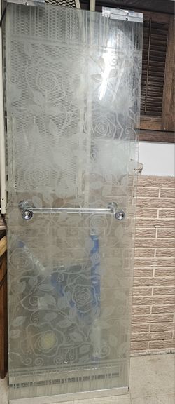 Etched Glass Shower Doors