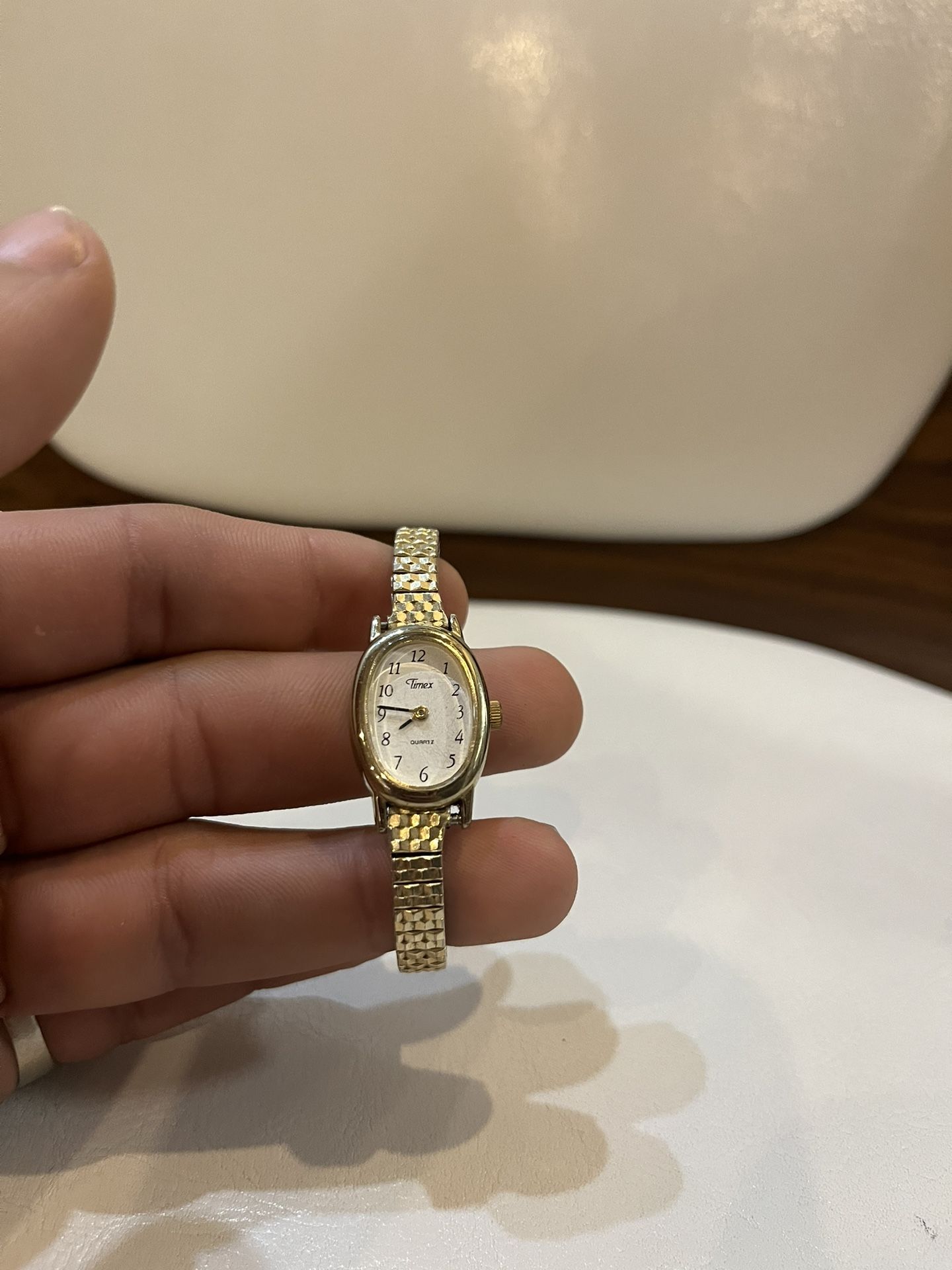 Vintage Gold Oval Bezel Timex Watch Women One Size for Sale in