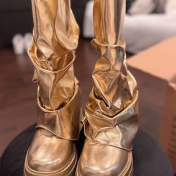 Silver And Gold Boots