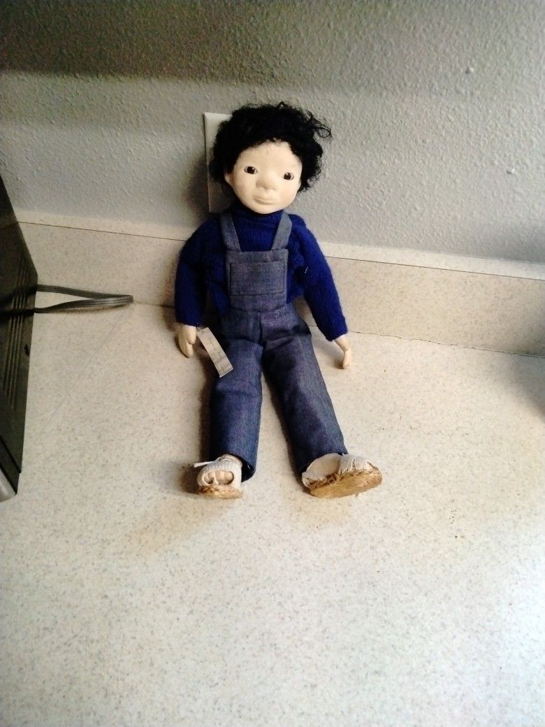Porcelain / Cloth Boy Doll