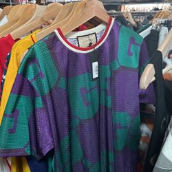 Gucci Monogram Mesh T-Shirt Size Small