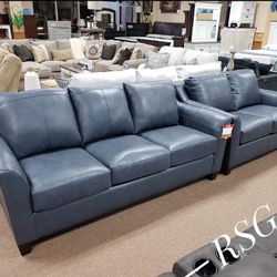 Leather Sofa And Loveseat Set By Lane Furniture ❤️No Needed Credit Check 💛 $39 Down Payment with Financing