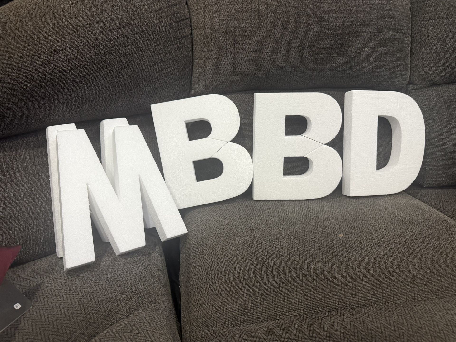Styrofoam Letters