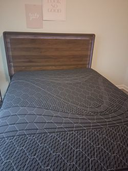 Queen bed with brand new mattress