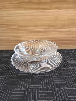 Crystal Centerpiece Bowl with Swirl Design- Extra Large