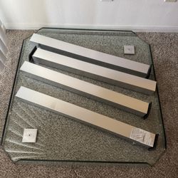 Double Glass Brutalist Table