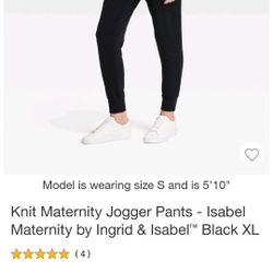 Mid-Rise Drapey Maternity Jogger Pants (SIZE XL)