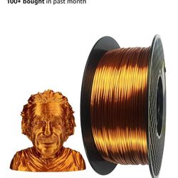 CC3D Silk Copper PLA 3D Printer Filament 1.75 mm 1KG 2.2LBS Spool 3D Printing Material Shine Silky Shiny Metallic Metal Copper PLA Filament