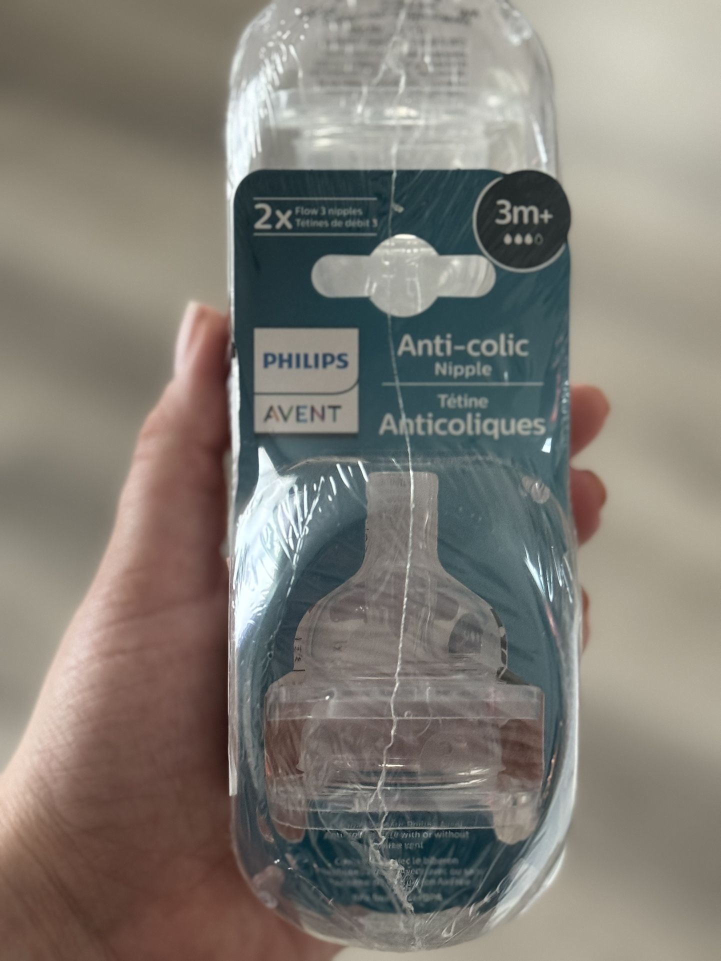 2 X 2 Pack Of Philips avent Anti Colic Nipples 3m+