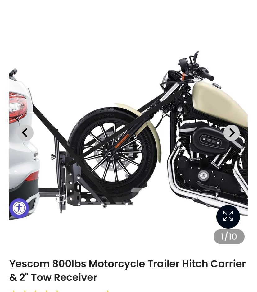 800lbs Motorcycle Trailer Hitch Carrier & 2" Tow Receiver