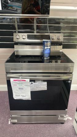 Samsung 30 in. 5-Burner Element Smart Freestanding Electric Range In Stainless  Steel with Wi-Fi and No Preheat Airfry -1 Year Warranty