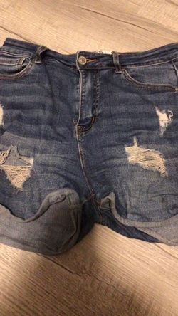ripped jean shorts