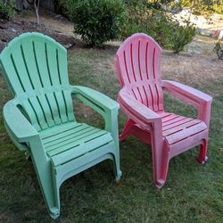 Plastic Adirondack Chairs - Set Of 4