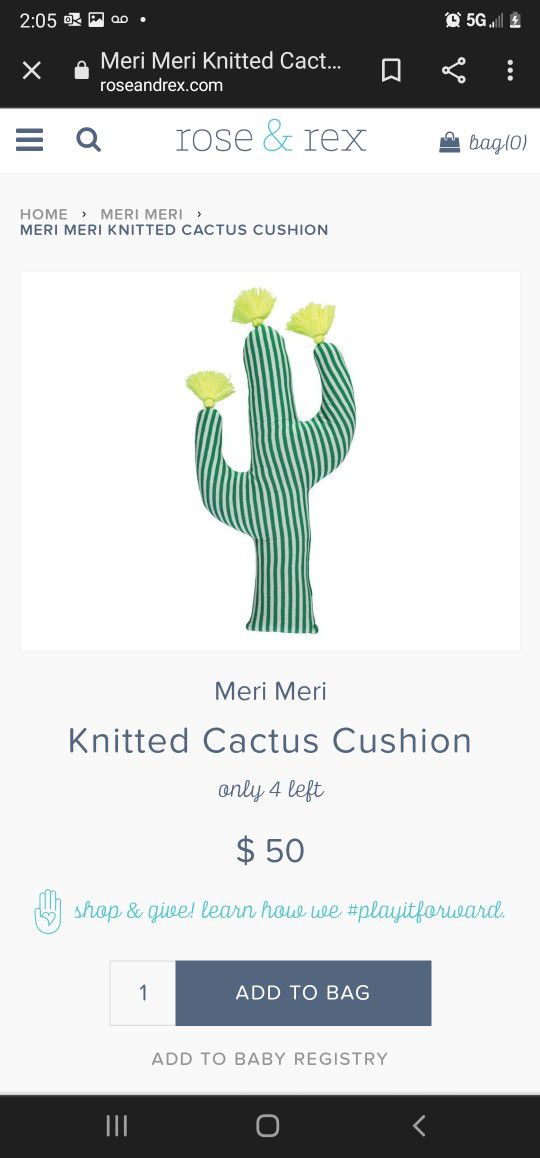 Meri Meri Cactus Cushion