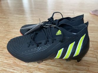 Adidas Predator Edge.1 L FG Soccer Cleats Black Red GW1023 Men's 5.5 Women's 6.5