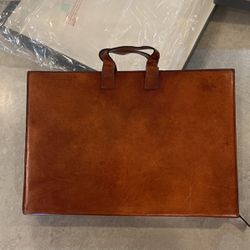 Restoration Hardware Leather Laptop Case