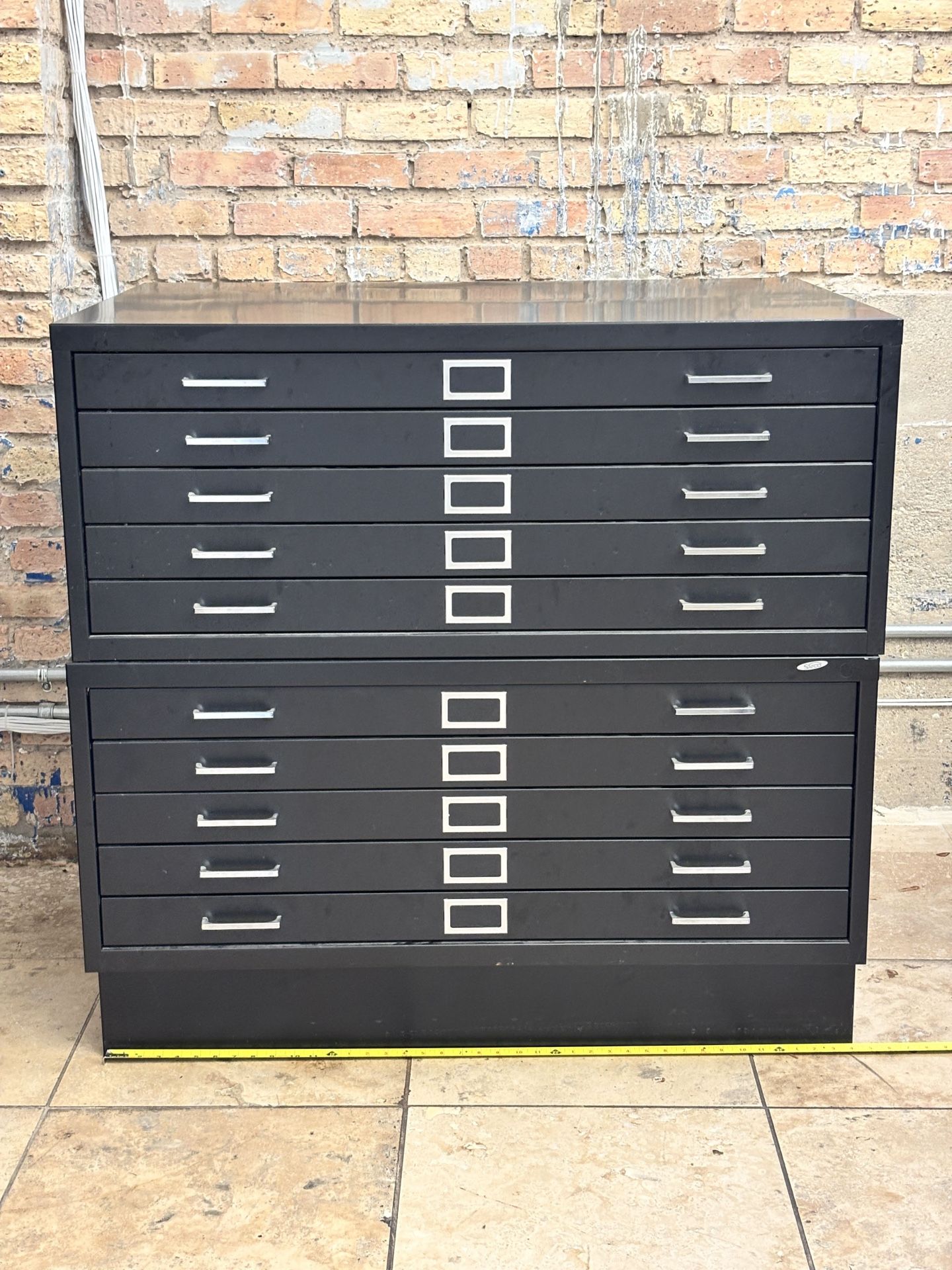 2 Flat File Cabinets (Black)