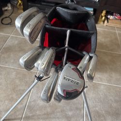 Golf Clubs And Bag And Balls