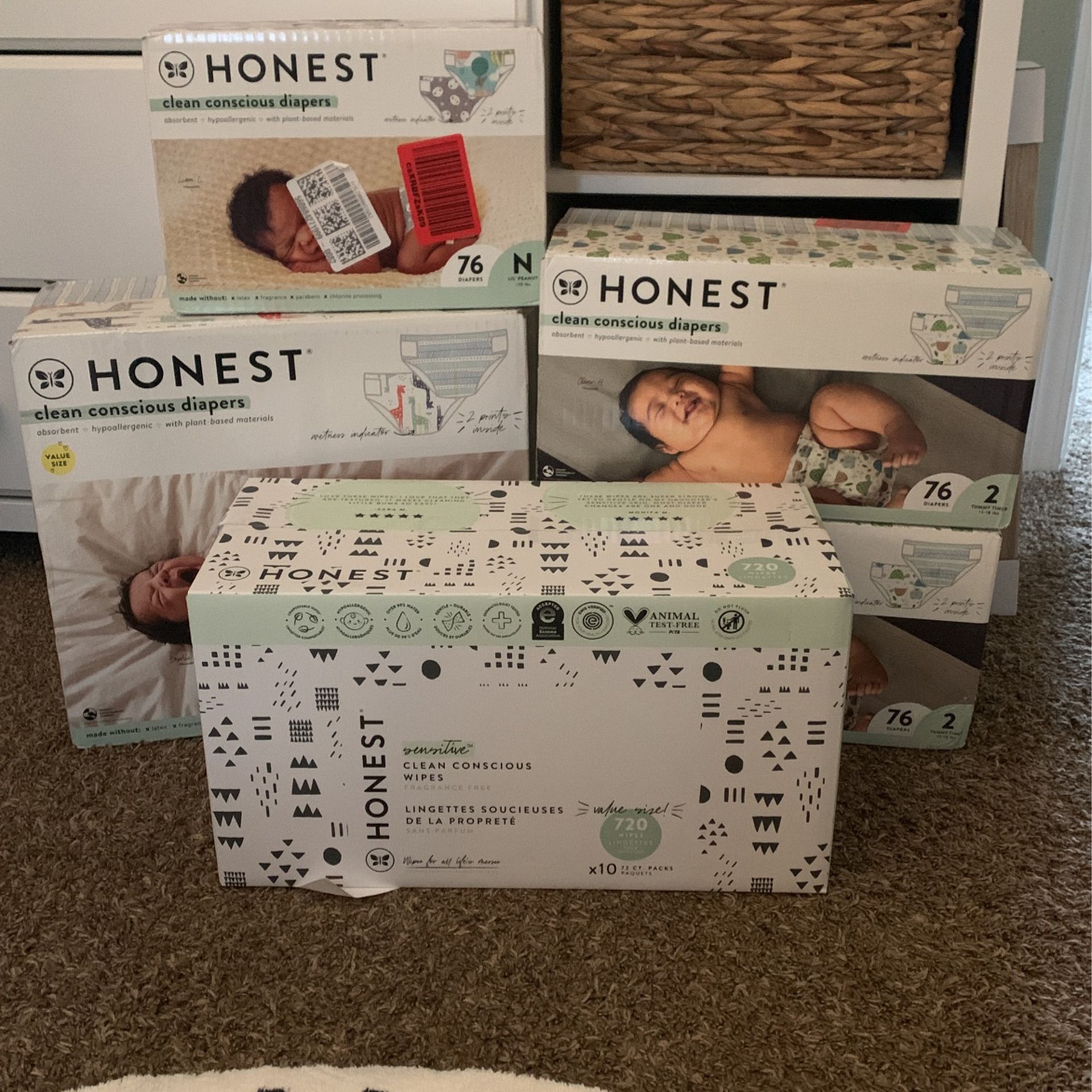 Brand New/Unopened Honest Diapers!